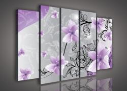 Consalnet Vászonkép, 5 darabos Liliom minta 150x100 cm méretben (C5-935S12)