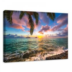 Consalnet Tengerpart a naplementében, vászonkép, 70x50 cm méretben (C5-11748O7)