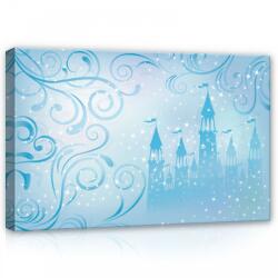 Consalnet Kastély kékben, vászonkép, 60x40 cm méretben (C5-12544O4)