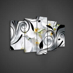Consalnet Vászonkép 5 darabos, Orchideák 100x60 cm méretben (C5-1513S17)