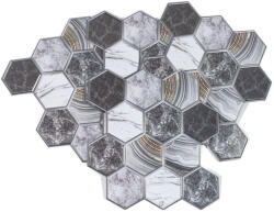 GRACE Csempematrica, 3D Öntapadós falpanel, Hatszögletű 4db/csomag (TP02810CSOM)