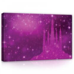 Consalnet Kastély lilában, vászonkép, 60x40 cm méretben (C5-12538O4)