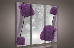 Consalnet Rózsa minta, 3 darabos vászonkép, 90x80 cm méretben (C5-931S6)