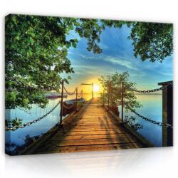 Consalnet Vászonkép, NAPLEMENTE A STÉGRŐL, 100x75 cm méretben (C5-21237O1)