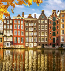 Dimex HOUSES IN AMSTERDAM fotótapéta, poszter, vlies alapanyag, 225x250 cm (MS-3-0024)