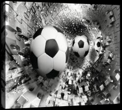 Consalnet Focilabdák puzzle alagútban fekete-fehér, vászonkép, 60x40 cm méretben (C5-20110O4)