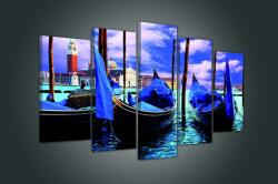Consalnet Vászonkép 5 darabos, Gondolák a vizen 100x60 cm méretben (C5-125S17)