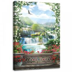 Consalnet Erkélyről kilátás a Vízesésre, vászonkép, 50x70 cm méretben (C5-11427O7)