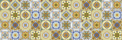 Dimex ORNAMENTAL TILES YELLOW öntapadós konyhai poszter, 180x60 cm (KI-180-164)