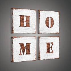 Consalnet Vászonkép 4 darabos, HOME 50x50 cm méretben (C5-2015S20)