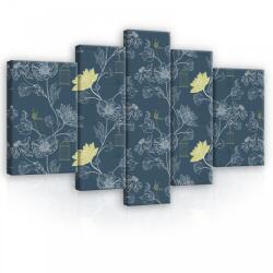 Consalnet Vászonkép, 5 darabos, Virág minta 170x100 cm méretben (C5-11917S4A)