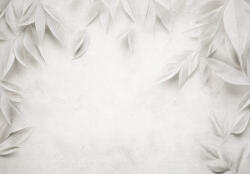 Consalnet Betonszürke levelek poszter, fotótapéta, Vlies (208 x 146 cm) (C1-15451VEXL)