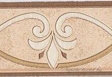 Jász-Iron Drapp-barna bourbon liliom mintás bordűr (407-07)