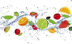 Dimex FRUITS IN WATER fotótapéta, poszter, vlies alapanyag, 375x250 cm (MS-5-0239)