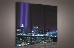 Consalnet New York éjszaka, 3 darabos vászonkép, 90x80 cm méretben (C5-179S6)