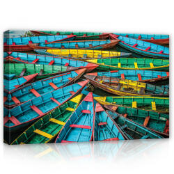 Consalnet Csónakok, vászonkép, 60x40 cm méretben (C5-12636O4)