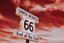 Dimex Vlies Fotótapéta - Road 66 in Santa Monica - 375x250 cm (MS-5-2856)