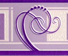 Jász-Iron Lila modern hullám mintás bordűr (227-069)