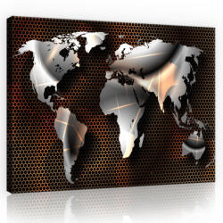 Consalnet Vászonkép, Absztrakt világtérkép, 60x40 cm méretben (C5-10953O4)