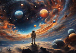 Consalnet Űrkutatás, színes bolygók poszter, fotótapéta, Vlies (368 x 254 cm) (C1-15331V8)