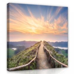 Consalnet Hegyi üt a napfelkeltében, vászonkép, 40x40 cm méretben (C5-12661O5)