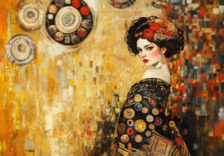 Consalnet Klimt ihlette női alak poszter, fotótapéta, Vlies (416 x 254 cm) (C1-15549VEXXXL)