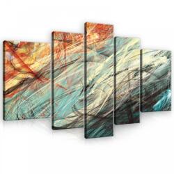 Consalnet Vászonkép, 5 darabos, Játék a színekkel 170x100 cm méretben (C5-10004S4A)