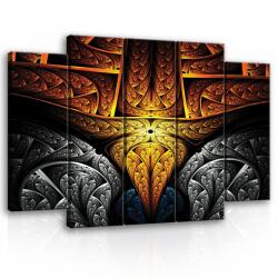 Consalnet Vászonkép, 5 darabos Arany és ezüst minta 150x100 cm méretben (C5-11753S12)