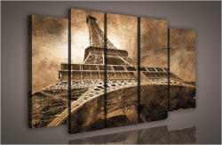 Consalnet Vászonkép, 5 darabos Eiffel-torony 150x100 cm méretben (C5-133BS12)