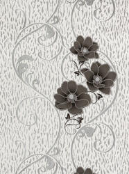 Kontinent Fekete virág mintás tapéta (33772) (33772)