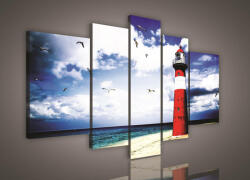 Consalnet Vászonkép, 5 darabos, Világítótorony 170x100 cm méretben (C5-850S4A)