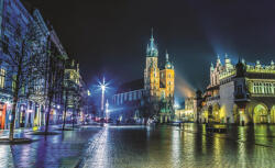 Consalnet Piac éjjel poszter, fotótapéta, Vlies (104 x 70, 5 cm) (C1-1314VEM)