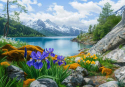 Consalnet Tó a hegyek alatt poszter, fotótapéta Vlies (254 x 184 cm) (C1-15547V4)