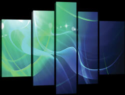 Consalnet Vászonkép, 5 darabos, Kék-zöld háttér 170x100 cm méretben (C5-20181S4A)