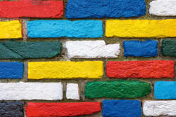 Dimex Vlies Fotótapéta - Brightly painted exterior brick wall - 375x250 cm (MS-5-2675)