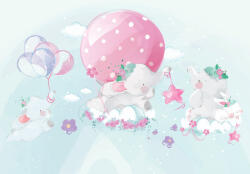 Consalnet Kis elefántok poszter, fotótapéta, Vlies (460 x 300 cm) (C1-14072V12)