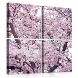 Consalnet Vászonkép 4 darabos, Cseresznyevirágzás 50x50 cm méretben (C5-10894S20)