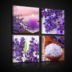 Consalnet Vászonkép 4 darabos, Levendula mánia 50x50 cm méretben (C5-2570S20)