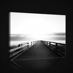 Consalnet Móló fekete-fehér, vászonkép, 60x40 cm méretben (C5-2657O4)