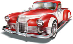 Dimex Vlies Fotótapéta - Retro Red Car II - 375x250 cm (MS-5-2205)