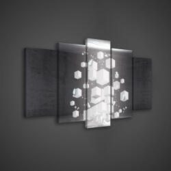 Consalnet Vászonkép 5 darabos, Kockák 100x60 cm méretben (C5-2468S17)