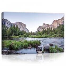 Consalnet Tó a hegyek közt, vászonkép, 60x40 cm méretben (C5-11815O4)