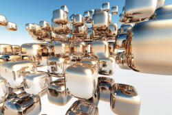 Dimex SILVER CUBES fotótapéta, poszter, vlies alapanyag, 375x250 cm (MS-5-0284)