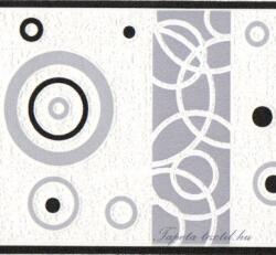 Jász-Iron Fekete-fehér kör mintás bordűr (227-096)