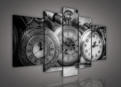 Consalnet Vászonkép, 5 darabos, Órák 170x100 cm méretben (C5-615S4A)