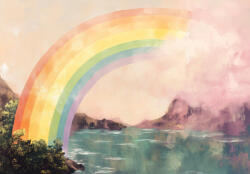 Consalnet Tó a szivárvány lábánál poszter, fotótapéta, Vlies (200 x 140 cm) (C1-15609VX4)