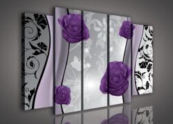 Consalnet Vászonkép, 5 darabos Rózsa minta 150x100 cm méretben (C5-931S12)