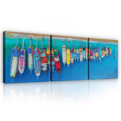 Consalnet Vászonkép 3 darabos, Hajók, 3 db 25x25 cm méret (C5-12674S13)