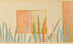 BTS Narancs, drapp ezüst mintás bordűr (0, 133x10 m) (BTS520-05)