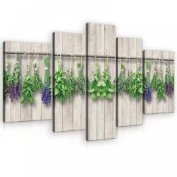 Consalnet Vászonkép, 5 darabos, Növények 170x100 cm méretben (C5-10059S4A)